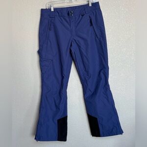 Slalom Women’s Cobalt Blue Ski Snow Pants Size M Cargo Pockets Gaiters